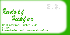 rudolf hupfer business card